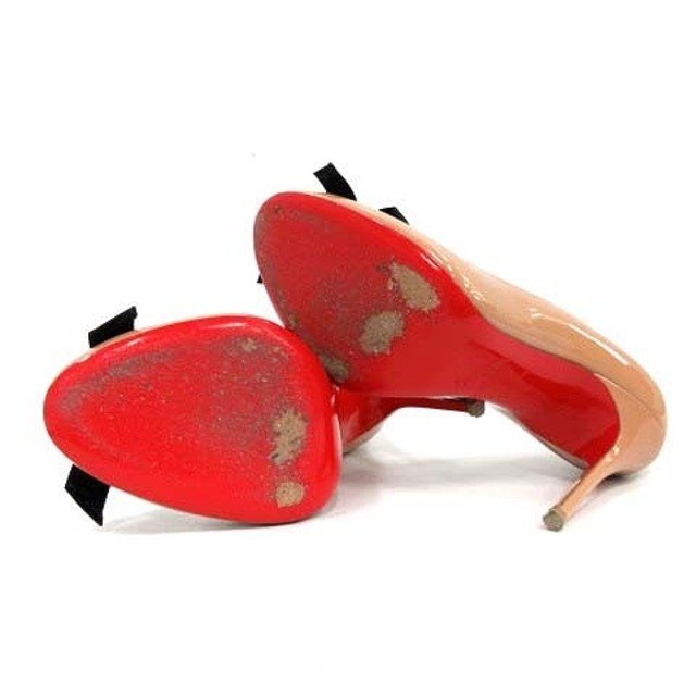 Christian Louboutin(クリスチャンルブタン)のクリスチャンルブタン パンプス 36 23.0cm ピンクベージュ 黒 レディースの靴/シューズ(ハイヒール/パンプス)の商品写真