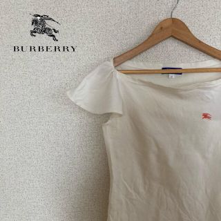 バーバリーブルーレーベル(BURBERRY BLUE LABEL)の【専用】BURBERRY BLUE LABEL 半袖　Tシャツ　フリル　白　(Tシャツ(半袖/袖なし))