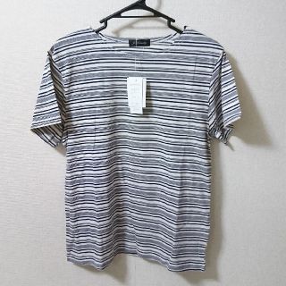 ［5090］カットソー ボーダー柄ネイビー/ホワイト(Tシャツ(半袖/袖なし))