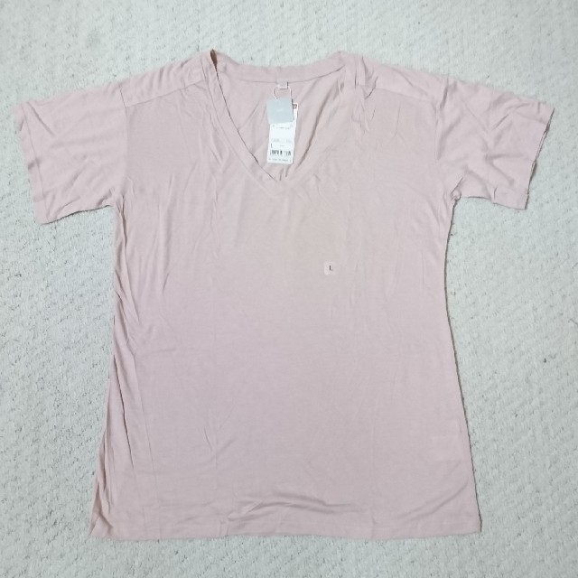 UNIQLO(ユニクロ)の［5096］カットソー ピンク レディースのトップス(Tシャツ(半袖/袖なし))の商品写真