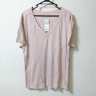 ユニクロ(UNIQLO)の［5096］カットソー ピンク(Tシャツ(半袖/袖なし))