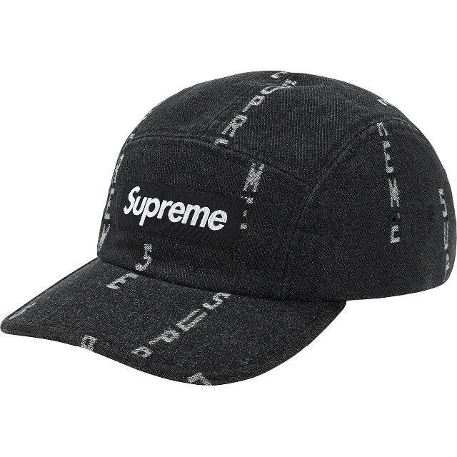 新品 Supreme Logo Stripe Denim Camp Cap