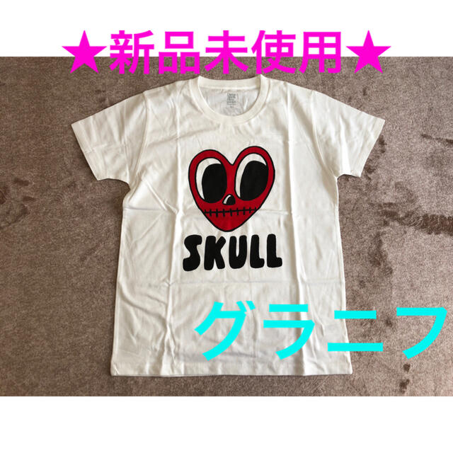 Design Tshirts Store graniph(グラニフ)の★新品未使用★グラニフ ハートスカル Tシャツ トップス レディースのトップス(Tシャツ(半袖/袖なし))の商品写真