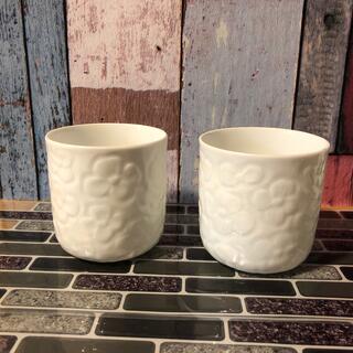 ハクサントウキ(白山陶器)の未使用　白山陶器　すみれ彫　フリーカップ　2客(グラス/カップ)