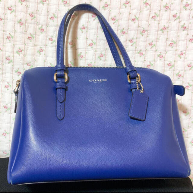 《値下げ中》コーチ 2WAYハンドバッグ レザー ネイビー COACH