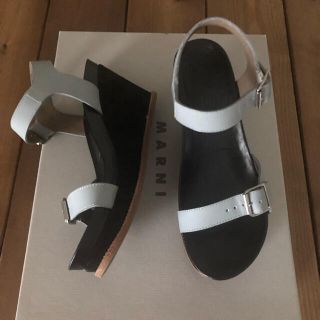 マルニ(Marni)のMARNI ダブルストラップウエッジソールサンダル　36(サンダル)