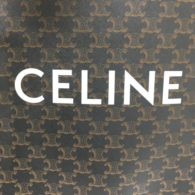 セリーヌ CELINE バーティカルカバ 191542 トリオンフ スモール トートバッグ PVC/レザー ブラウン 美品