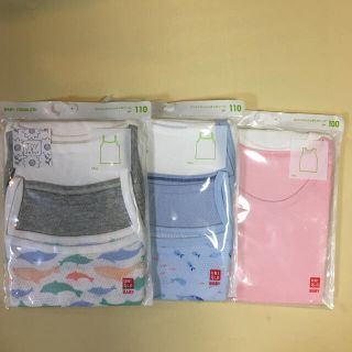 ユニクロ(UNIQLO)のbabyrosa 様　専用　110キャミソール無地4枚　100タンクトップ2枚(下着)