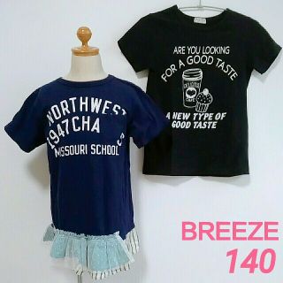 ブリーズ(BREEZE)のBREEZE他　Tシャツ　濃色系　140サイズ　２点セット(Tシャツ/カットソー)