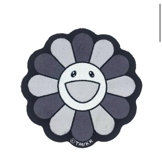 Flower Floor Mat / Black × White