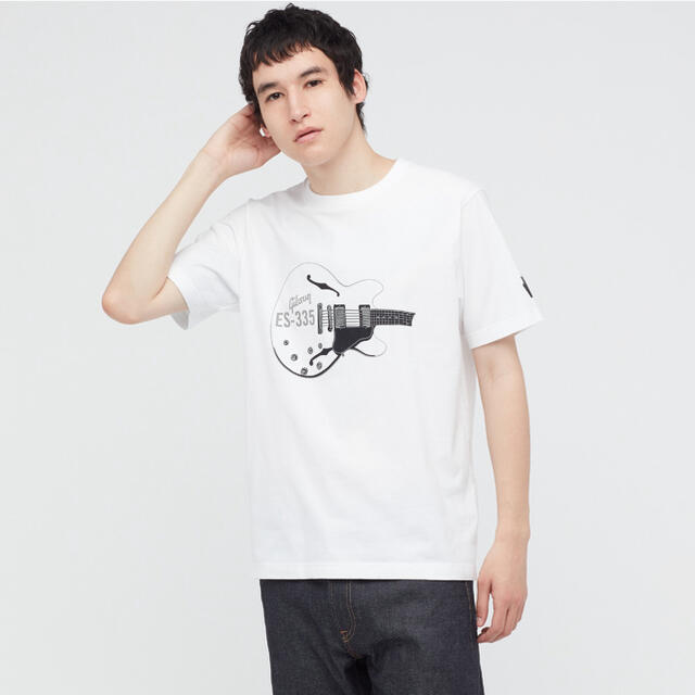 UNIQLO(ユニクロ)の【完売品】Gibson ES-335 × ユニクロ コラボTシャツ（XL） メンズのトップス(Tシャツ/カットソー(半袖/袖なし))の商品写真