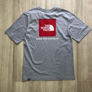 ザノースフェイス(THE NORTH FACE)の【海外限定】ノースフェイス　レディース　ボックスロゴ　Tシャツ　グレー　S(Tシャツ(半袖/袖なし))