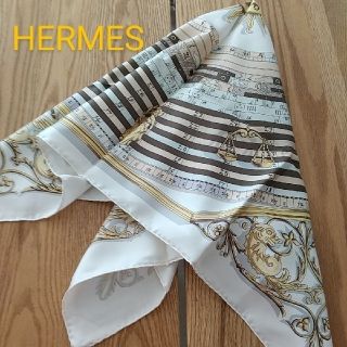 Hermes - エルメススカーフ 白 未使用 パステルカラーの通販|ラクマ