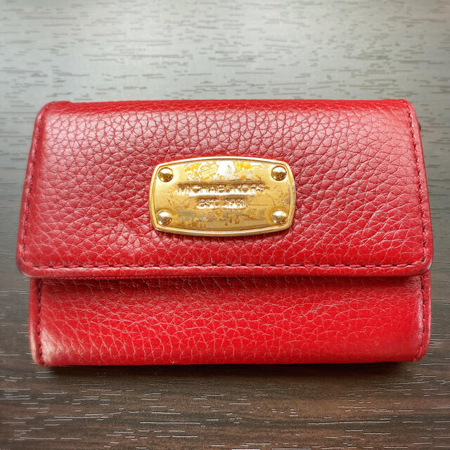 Michael Kors(マイケルコース)のマイケルコース キーケース 赤 カードケース コインケース 財布 レディースのファッション小物(キーケース)の商品写真