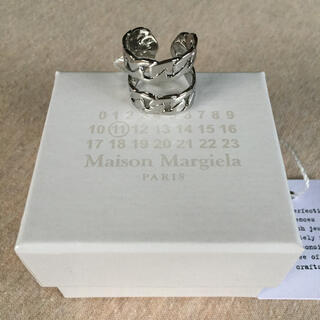 マルタンマルジェラ(Maison Martin Margiela)のM新品 メゾン マルジェラ 2連 チェーンリング 指輪 シルバー リング (リング(指輪))