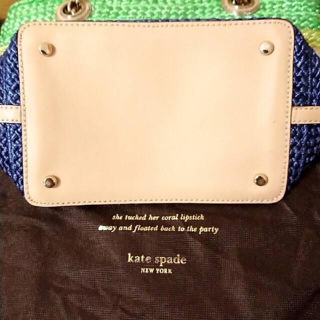 kate spade new york(ケイトスペードニューヨーク)の【美品】 kate spade ケイト・スペード かごバッグ トートバッグ レディースのバッグ(かごバッグ/ストローバッグ)の商品写真