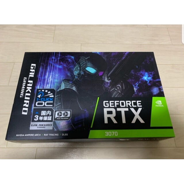 新品 玄人志向 GALAKURO RTX3070 GAMINGPCパーツ