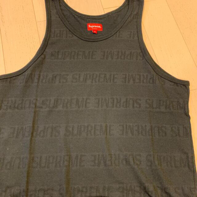 Supreme(シュプリーム)のMesh Stripe  Tank Top Mサイズ　Black メンズのトップス(タンクトップ)の商品写真