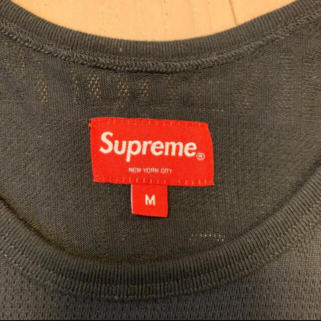 Supreme(シュプリーム)のMesh Stripe  Tank Top Mサイズ　Black メンズのトップス(タンクトップ)の商品写真