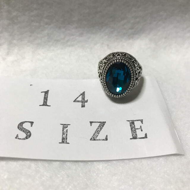 ストーンリング　14号　ブルー メンズのアクセサリー(リング(指輪))の商品写真