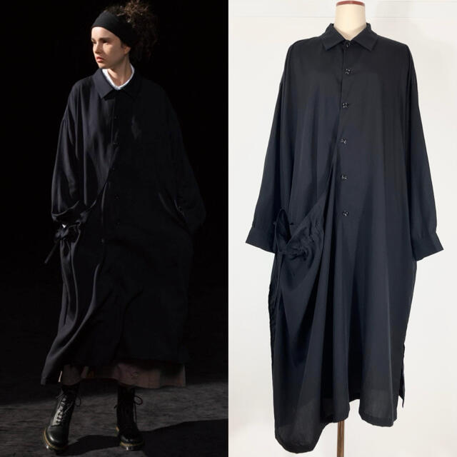 Y's 21SS Te/POPLIN DRAPE SHIRT DRESS 249