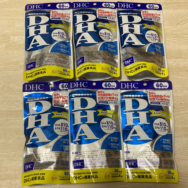 新品未使用未開封DHC オメガ3 DHA EPA60日分 240粒×6袋セット！