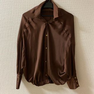 ザラ(ZARA)のZARA ストレッチヘムサテン地シャツ(シャツ)