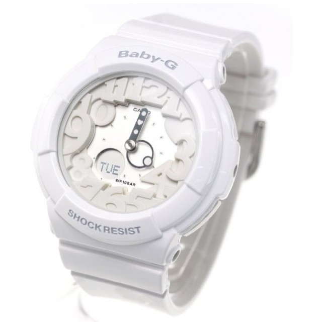 CASIO　BABY-G ネオンダイヤル　ホワイト レディースのファッション小物(腕時計)の商品写真