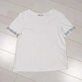 ザラ(ZARA)のZARA  ラインストーン Ｔシャツ(Tシャツ(半袖/袖なし))