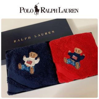 ラルフローレン(Ralph Lauren)の【新品】RALPH LAUREN ★ ポロベア ウォッシュタオル 2枚セット(ハンカチ)