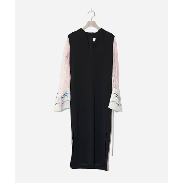 Mame◆Embroidery Cuffs Lace Sleeves Dress