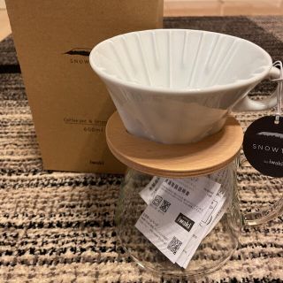 ハリオ(HARIO)のiwaki（イワキ）SNOWTOP （スノートップ）コーヒーポット&ドリッパー(収納/キッチン雑貨)