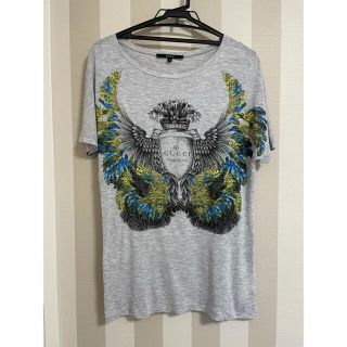 グッチ(Gucci)のGUCCI グッチ プリント Tシャツ ユニセックス ロゴ イーグル グレー(Tシャツ/カットソー(半袖/袖なし))