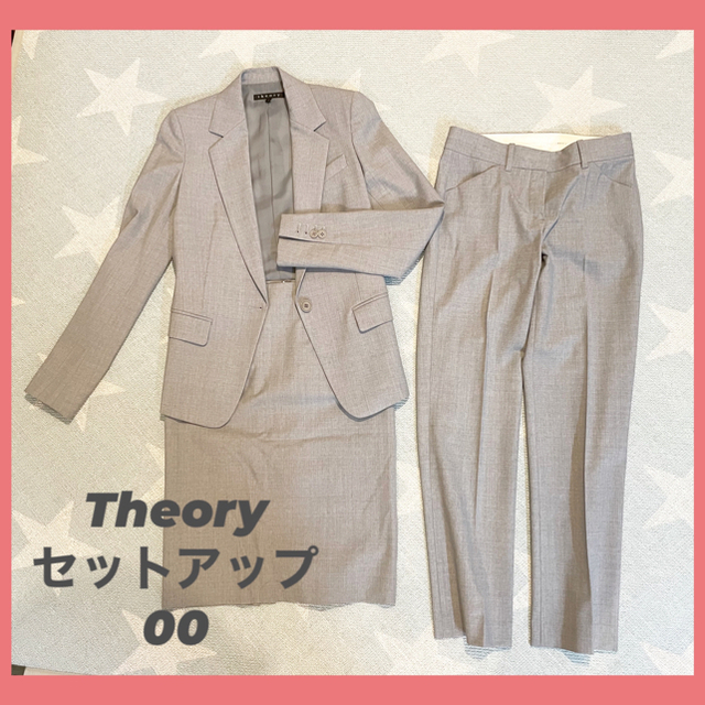 極美品✨Theory パンツスーツセットアップ ブラック ピンストライプ M〜L