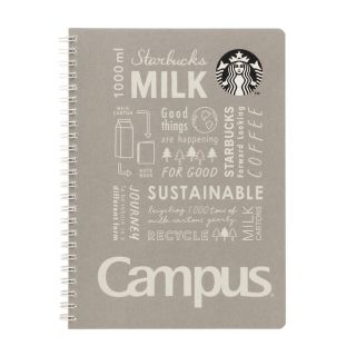 スターバックスコーヒー(Starbucks Coffee)のスターバックス キャンパスノート グレー(ノート/メモ帳/ふせん)