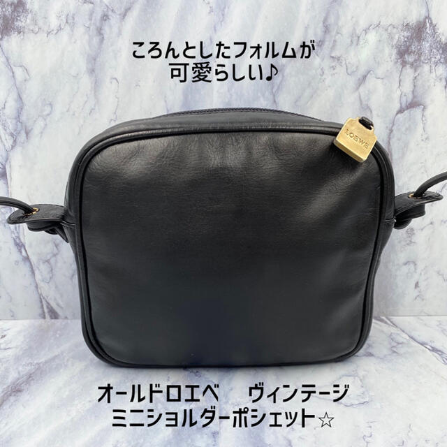 美品　LOEWE オールド　ロエベ　ナッパレザー　ミニ　ショルダー　バッグ