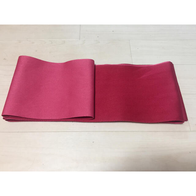 浴衣 椿 蝶々 リバーシブル帯 赤 ピンク セット レディースの水着/浴衣(浴衣)の商品写真