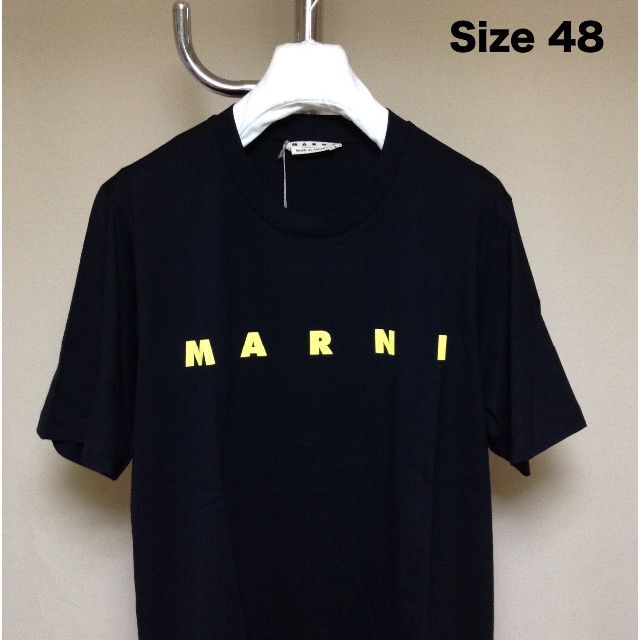新品 48 21ss MARNI ロゴTシャツ 黒 748