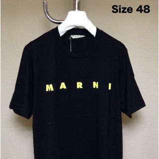 マルタンマルジェラ(Maison Martin Margiela)の新品 48 21ss MARNI ロゴTシャツ 黒 748(Tシャツ/カットソー(半袖/袖なし))