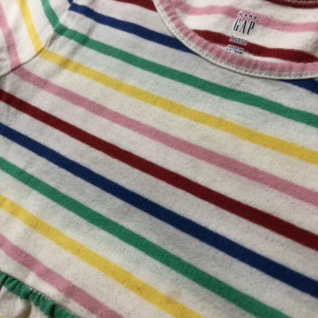 babyGAP(ベビーギャップ)のbabyGAP☆マルチボーダーワンピース キッズ/ベビー/マタニティのキッズ服女の子用(90cm~)(ワンピース)の商品写真