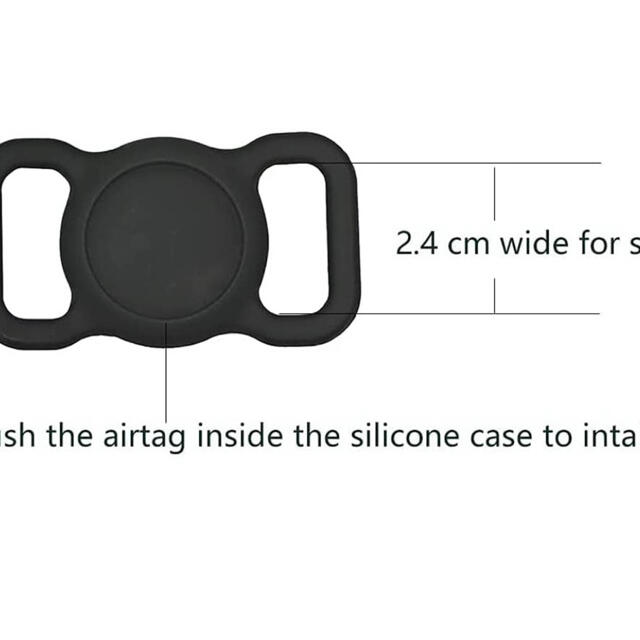 【即日発送】Airtag シリコンケース 黒色 ベルトに通せて便利！首輪やバッグ その他のペット用品(猫)の商品写真