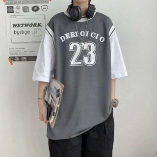 韓国 ストリート ユニフォーム Tシャツ 半袖