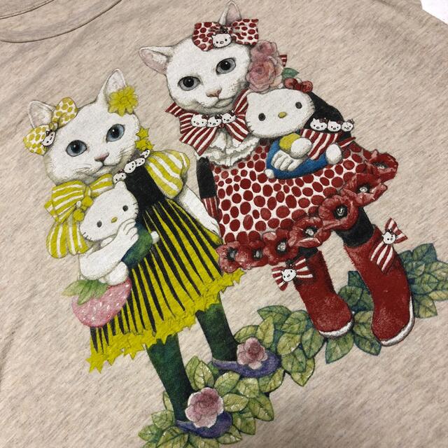 ヒグチユウコ　キティちゃん　コラボＴシャツ　ユニクロ エンタメ/ホビーのおもちゃ/ぬいぐるみ(キャラクターグッズ)の商品写真