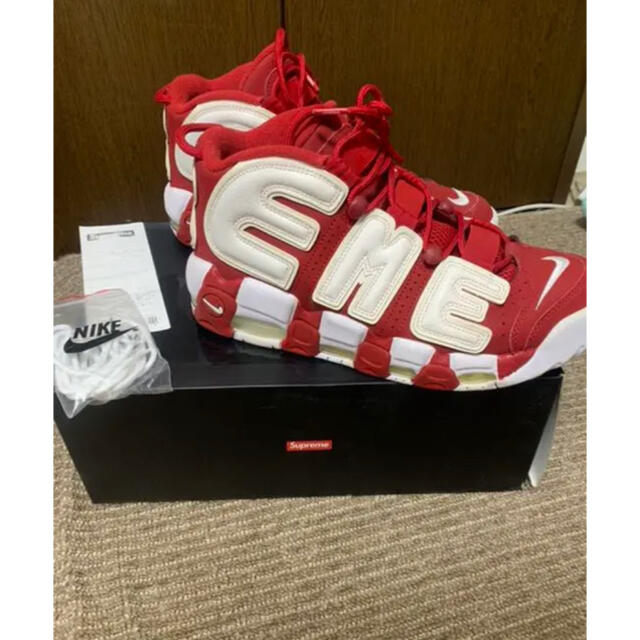 Supreme air more uptempo シュプテン 27cm 赤