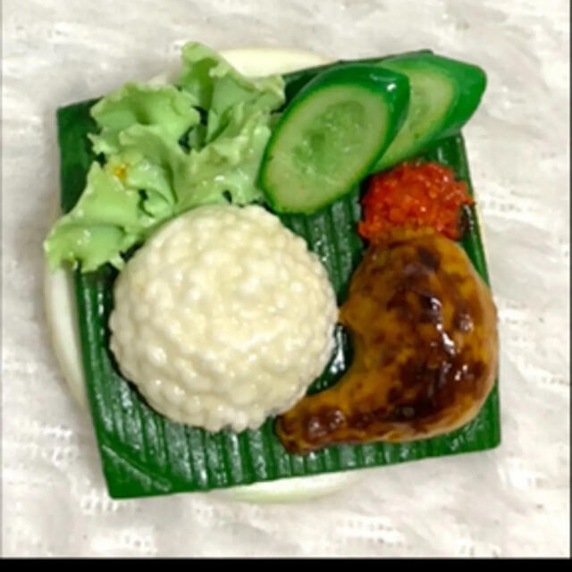精巧　ミニチュアマグネット　インドネシア料理5つセット ハンドメイドのおもちゃ(ミニチュア)の商品写真