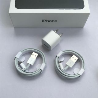 アイフォーン(iPhone)のiPhone 充電器 充電ケーブル コード lightning cable 3点(バッテリー/充電器)