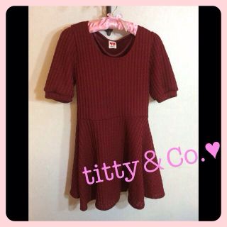 ティティアンドコー(titty&co)の♥︎titty＆Co.フレアワンピ♥︎(ミニワンピース)