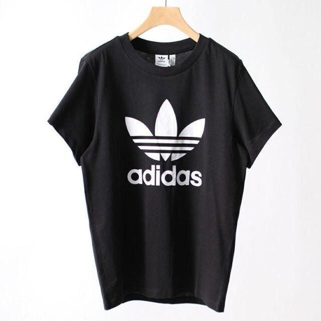 adidas(アディダス)の【完売品】アディダスオリジナルス　ボーイフレンドTシャツ　L　黒 レディースのトップス(Tシャツ(半袖/袖なし))の商品写真