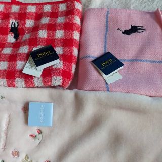 ポロラルフローレン(POLO RALPH LAUREN)のタオルハンカチ３枚セット(ハンカチ)