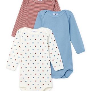 プチバトー(PETIT BATEAU)のプチバトー　新品　長袖ボディ肌着5枚(下着)